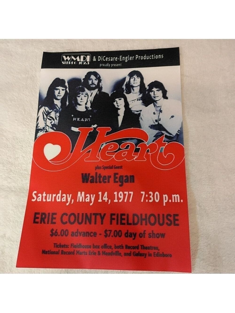 2/$10 Heart Band Concert Canvas Print Poster
